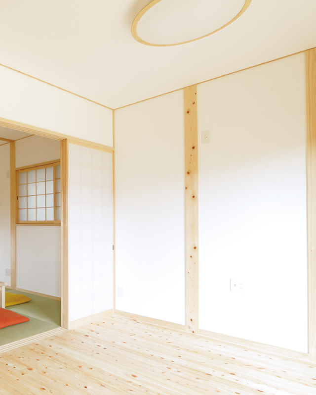 呼吸する漆喰壁が、家族の健康を守ります。